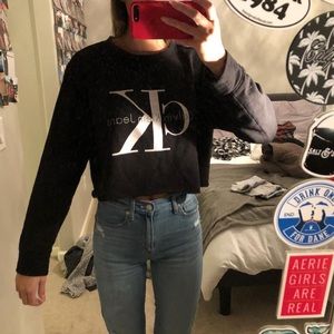 calvin klein cropped sweatshirt